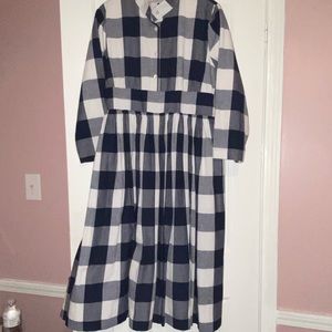 Navy blue and white gingham Dainty Jewells dress!